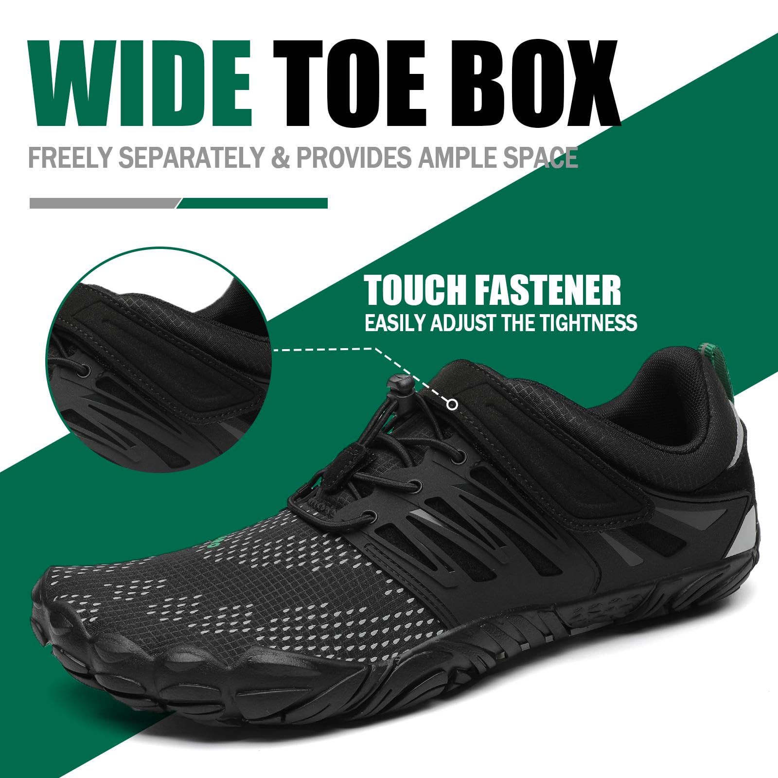 SAGUARO Barefoot Shoes Uomo Donna Scarpe Barefoot Minimaliste Scarpe a Piedi Nudi Antiscivolo Scarpe Trail Running Leggere Scarpe Dita,Gr.36-48 EU