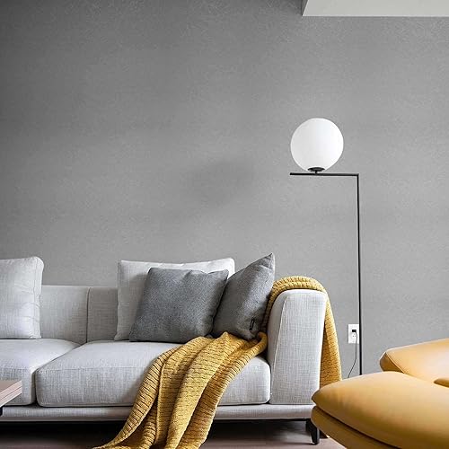 Miniatura 3 de Papel tapiz autoadhesivo en relieve de 15.7 x 196.8 pulgadas, color gris plateado, removible, decoración del hogar, gabinete de vinilo, encimeras,