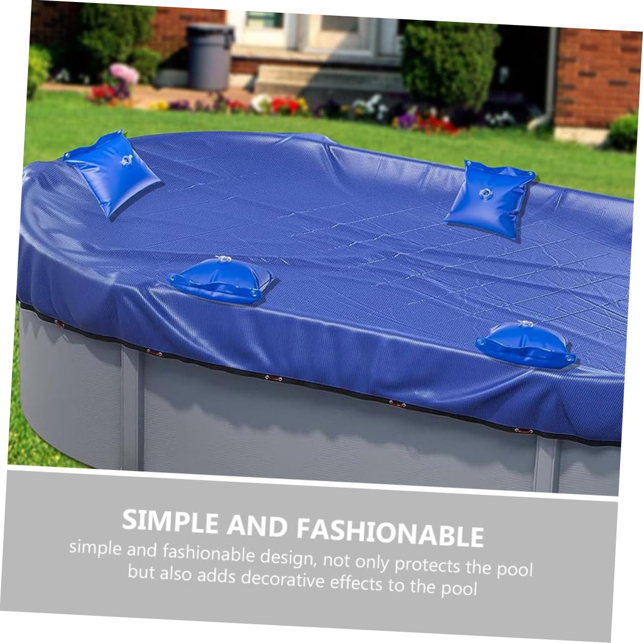 SOIMISS 8 pièces Pochette de Rangement pour Bâche de Piscine Hivernage Lot de PVC Résistant Poche Murale Pratique pour Protéger et Maintenir la Couverture Hiver Accessoire Hivernage