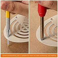 Vista 8 de Enhon Juego de lápices mecánicos de carpintero de 2mm con 12 recargas de marcador y sacapuntas, lápiz de construcción macizo de agujero profundo