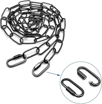 ECUDIS 10 Pack D Shape Chain Locking 4MM Chain Quick Link Connector