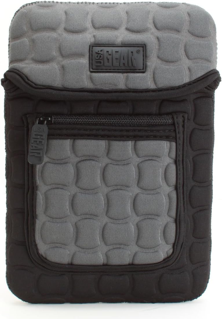 USA Gear 7 inch Tablet Sleeve - Protective Case for 7 inch Tablets, Zippered Accessory Pocket, Carry Handle, Shock Absorbing Neoprene