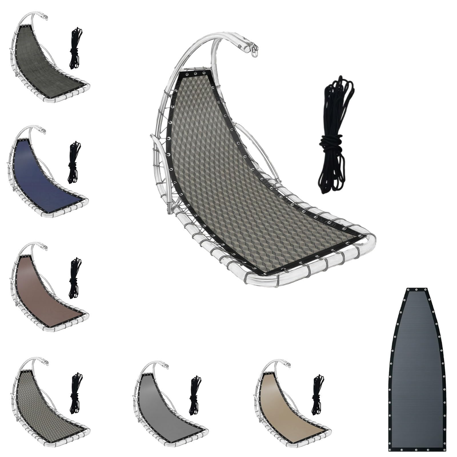 Générique Tissu de Rechange pour balancelle Suspendue conçu pour Une Installation Facile et Un Confort Tissu,résistant aux intempéries, pour hamac de Jardin et terrasse(64 x 197 x 23 cm)