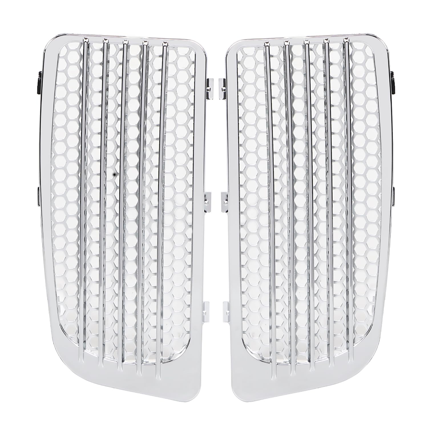 Moto Grilles de radiateur chromées Cache carénage inférieur Compatible Avec Harley Ultra Limited FLHTK 2014-2023 Road Glide Ultra FLTRU 2016-2023 Tri Glide Ultra FLHTCUTG 2014-2019.