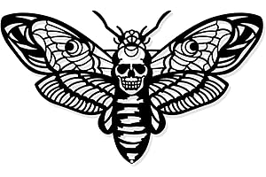 NBEADS Death Head Moth Metal Wall Decor
