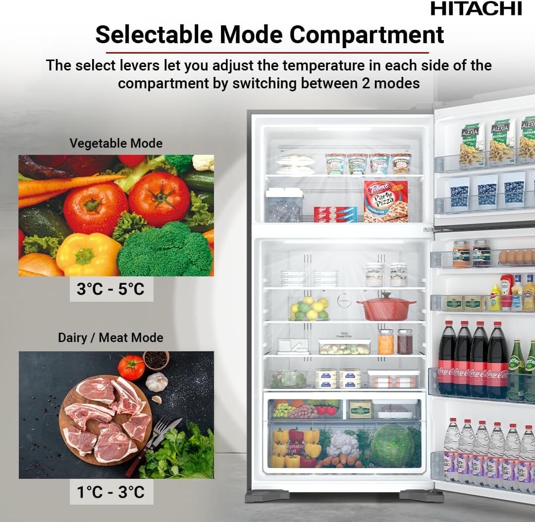 ثلاجة هيتاشي بابين