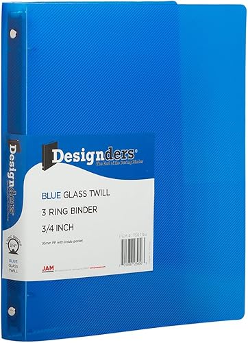 JAM Paper Designders - Carpeta de 3 anillas de plástico...