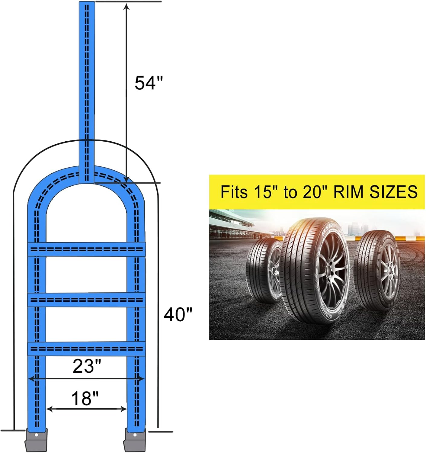 Set of 2 Tow Dolly Straps with Flat Hook, Blue Basket Strap, Fits Most 16-20" Tires Webbing Ratchet Straps 10000 lbs Breaking Strength
