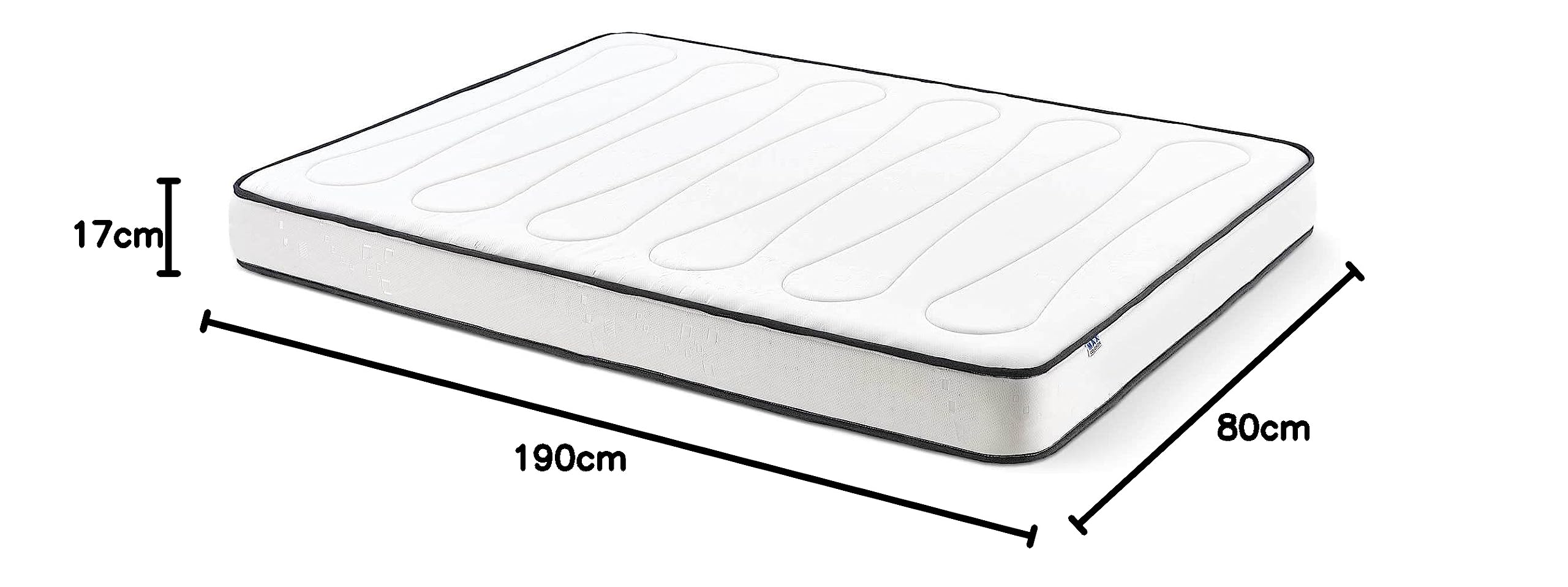 MAXCOLCHON Colchón Articulable Manhattan de 17cm con Firmeza Elástica y Espuma Adaptable para Camas Articuladas y Somieres Eléctricos (120x190 cm)