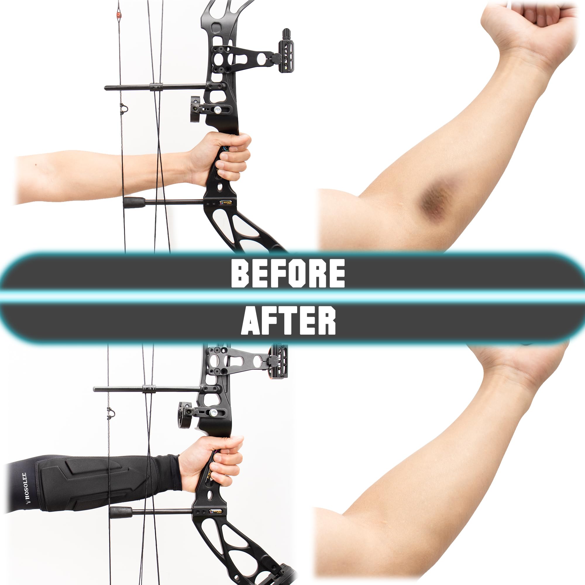 Archery Arm Guard Full Coverage Adjustable Forearm Guard Bracer Protector for Youth & Adult Archer