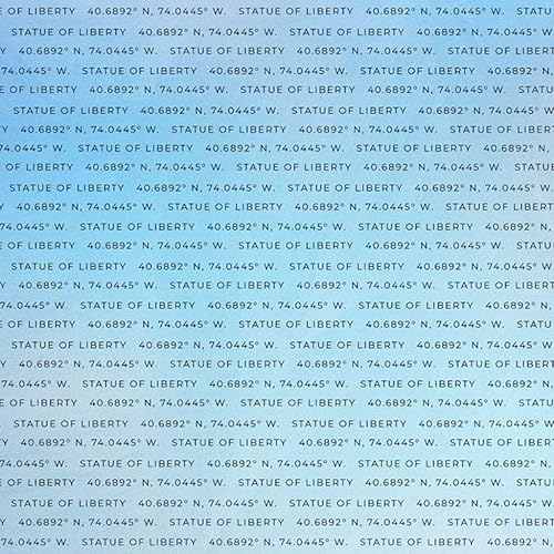 Miniatura 3 de Scrapbook Customs 30086 Estatua de la Libertad Nueva York Coordenadas de Nueva York Papel de 12 x 12 pulgadas para álbum de recortes – 1 hoja
