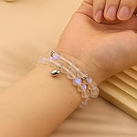 Vista 130 de 2Pcs Healing Crystal Bracelets for Women Handmade Beaded Bracelet Healing Prayers Crystal 8mm Natural Stone Beads Bracelet Stress Relief Get Well