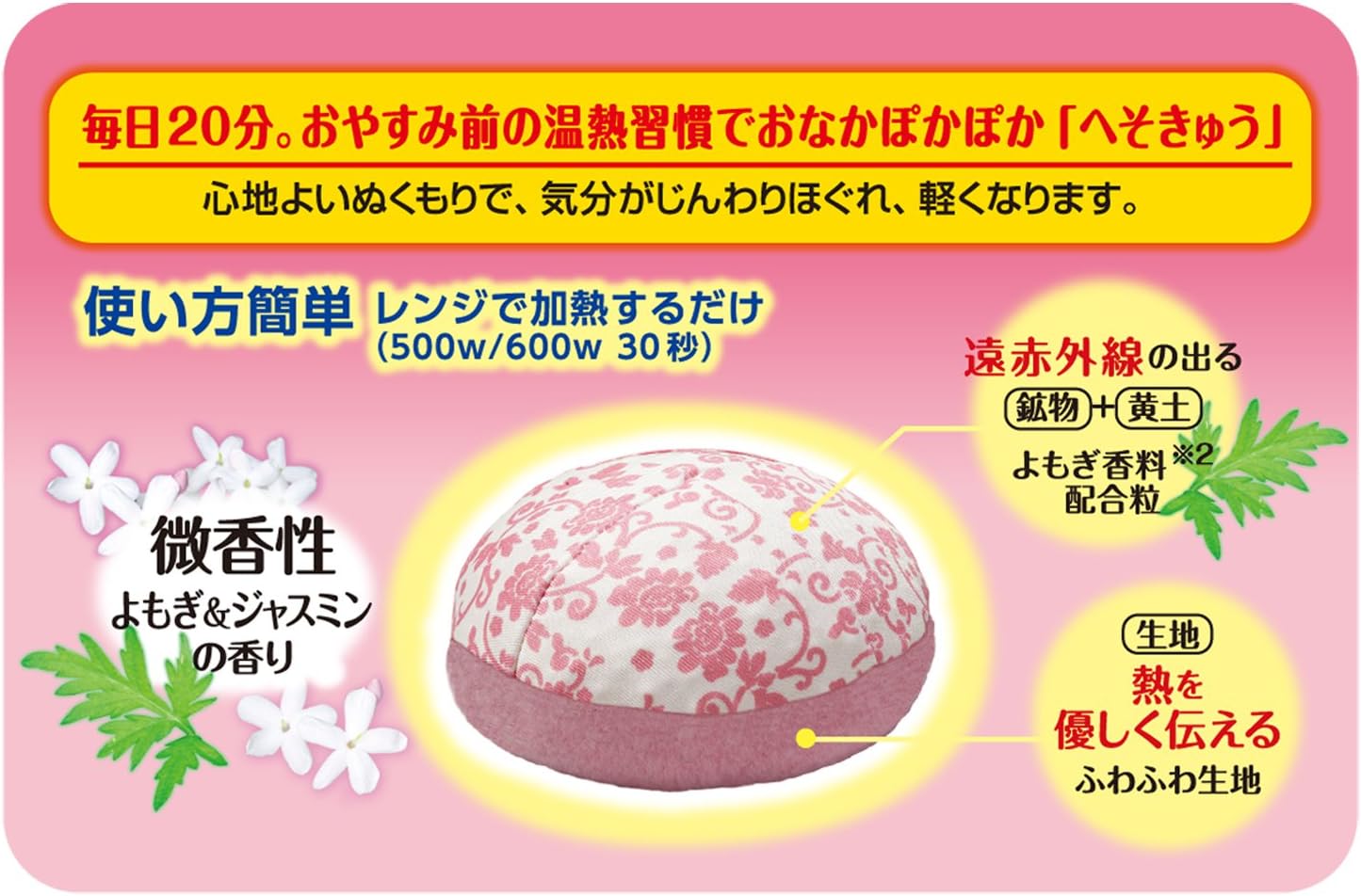 Amazon 桐灰化学 レディーウォーマーへそきゅう 遠赤よもぎ蒸し 1個入 レディーウォーマー 温熱ピロー