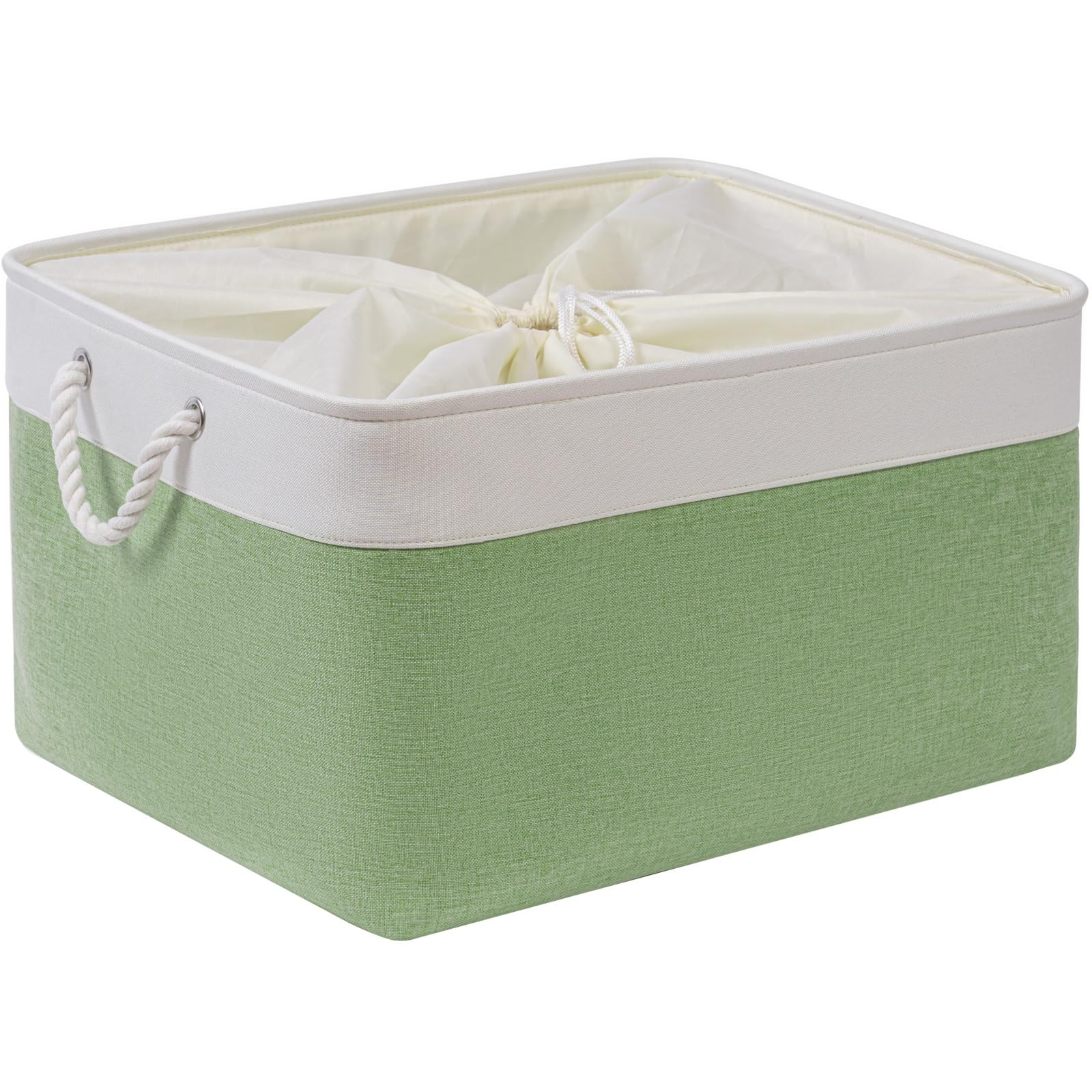 SOCOHOME Fabric Storage Box, Jumbo Storage Basket with Handles and Drawstring for Clothes Shelves Closet Wardrobe Home, Wear-Resistant and Reinforced(XXL, 1 Pack)