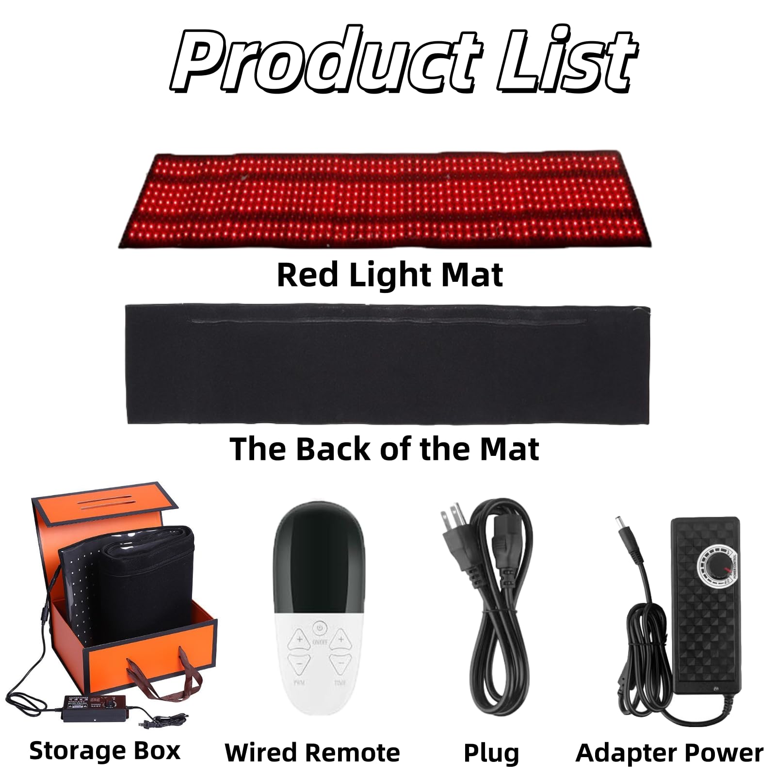 Tappetino per Terapia con Luce Rossa e Infrarossa per Uso Corpo Intero, 630 LED 660nm & 850nm con Telecomando, 3 Modalità & 5 Livelli di Luminosità, Grande Pad di Recupero con Timer di Automatico