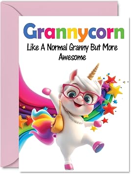 Stuff4 Granny Mothers Day Card, Awesome Grannycorn