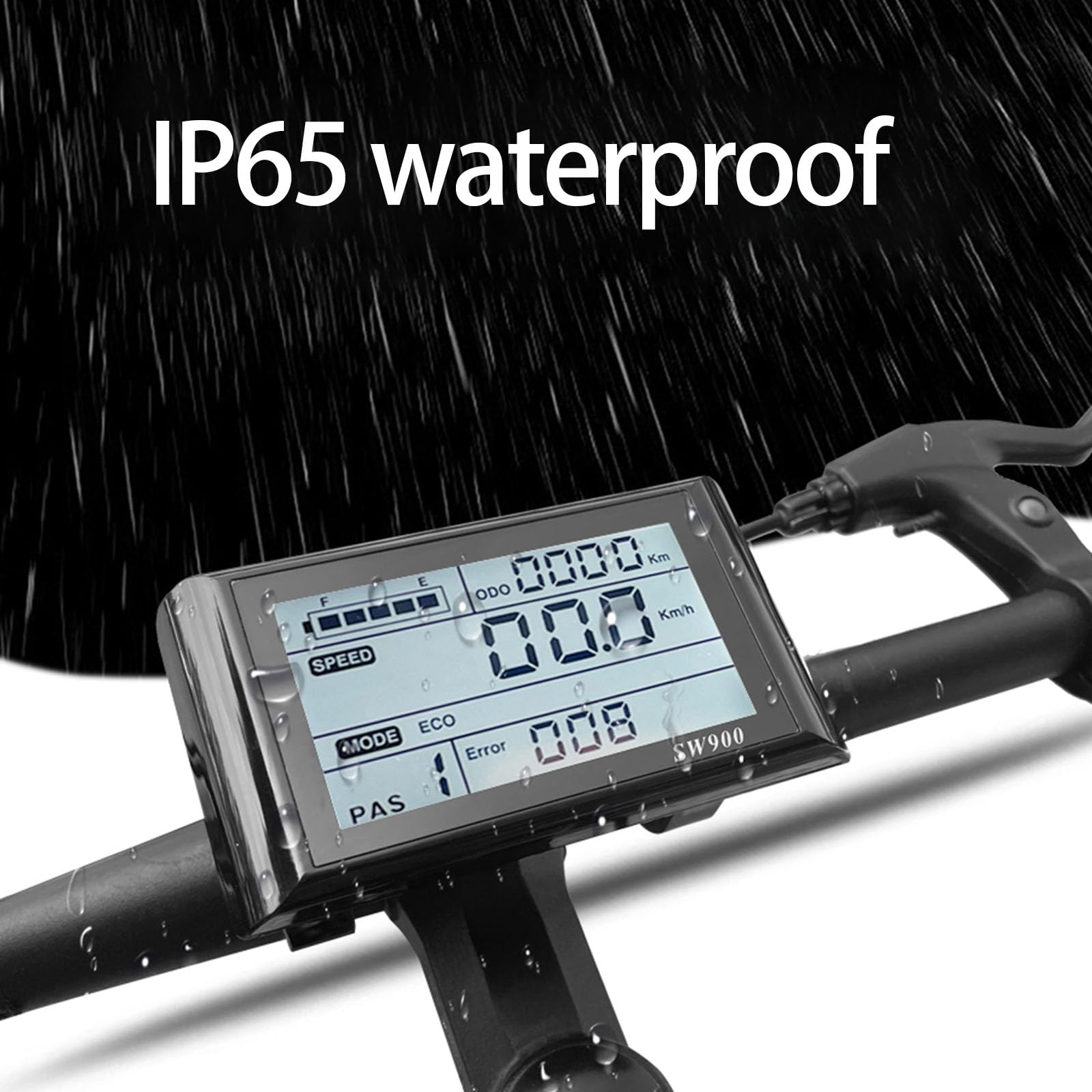 Wielofunkcyjne mierniki prędkości LCD uniwersalne rower elektryczny wyświetlacz LCD ulepszający jazdę na rowerze w czasie rzeczywistym kolarstwo monitor danych