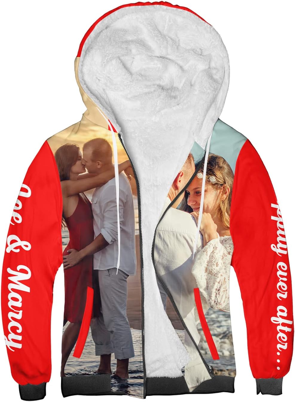 Custom Fleece Zipper Hoodie Adult Fashion Jacket Picture Photo Hoodie