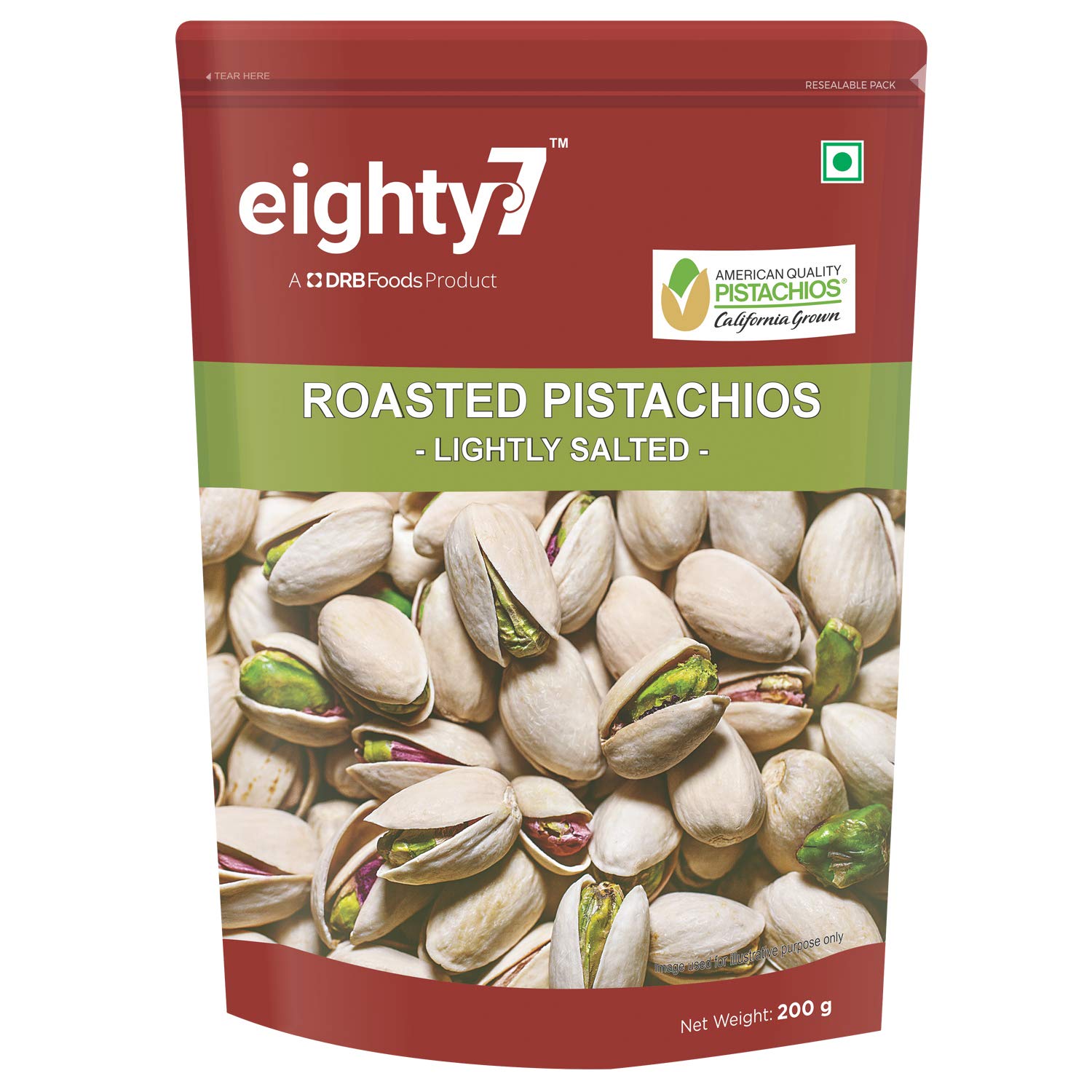 Eighty7 California Pistachios, Roasted 200gm (B087C4QZ4D) Amazon Price History, Amazon Price Tracker