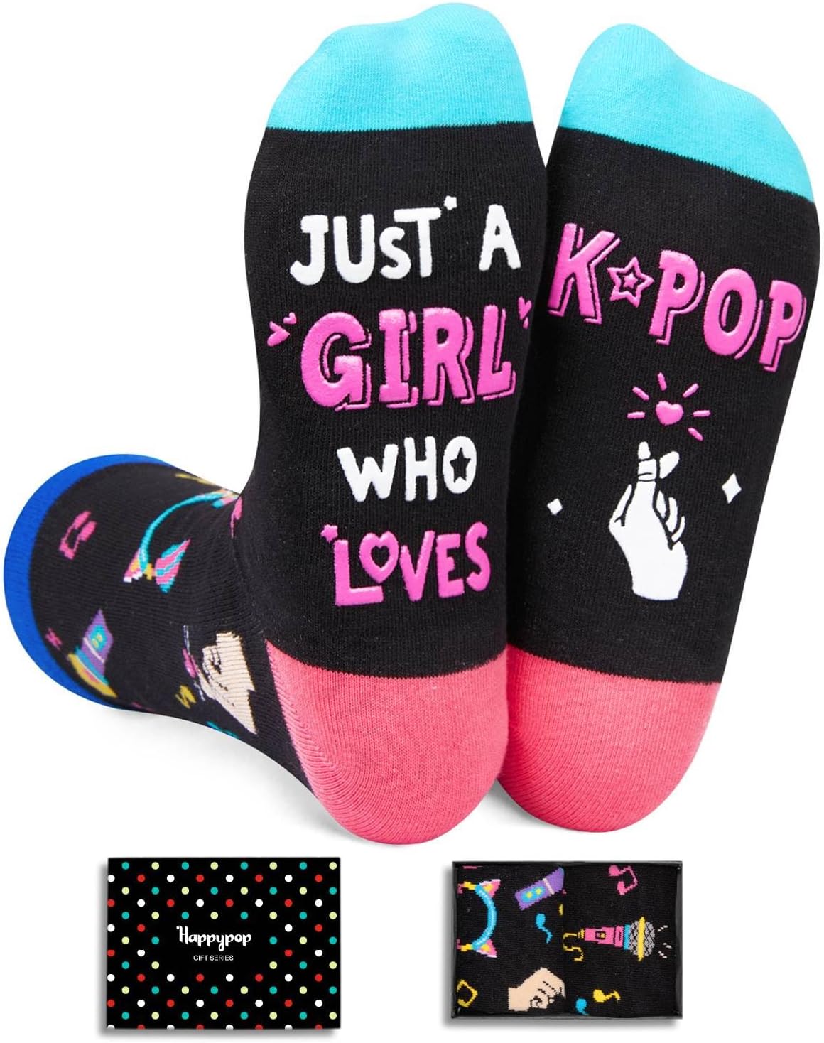 Music Gifts for Teen Girls - K Pop Music Socks for Women Singers Kpop Fans Lovers