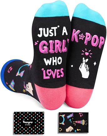 HAPPYPOP Music Gifts for Teen Girls - K Pop Music Socks for Women Singers Kpop Fans Lovers