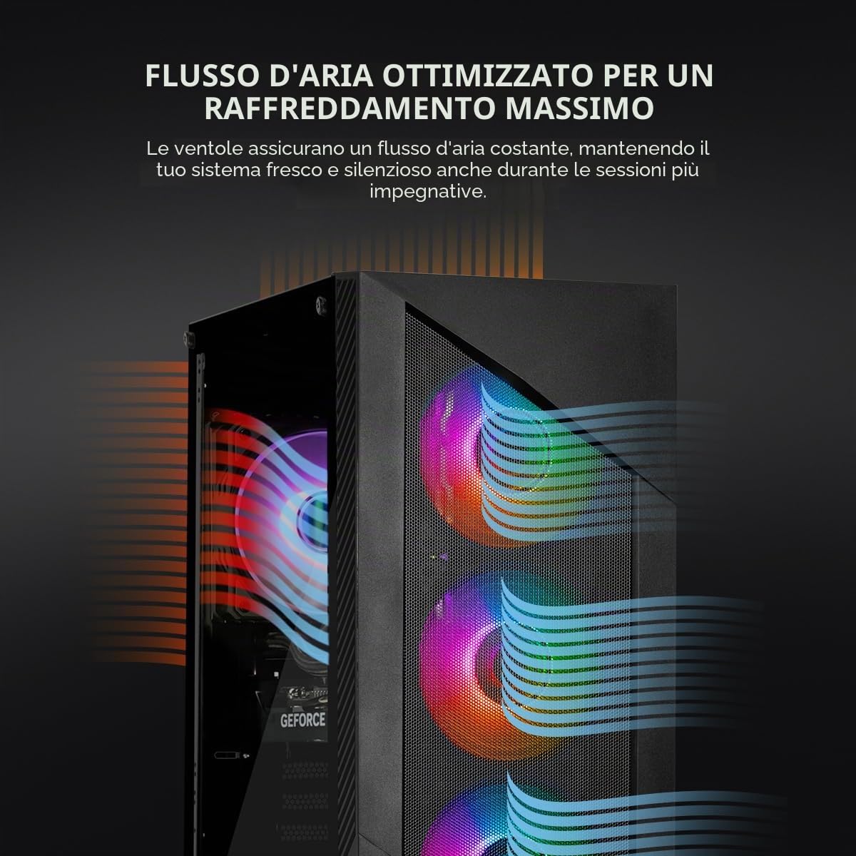 YEYIAN Gaming PC EdgeESP | Intel i5-14400F 10 core (4,7 GHz OC) | NVIDIA RTX 5060 8 GB GDDR7 | 32 GB DDR5 6000 MHz | SSD NVMe Gen4 1 TB | Windows 11 Pro