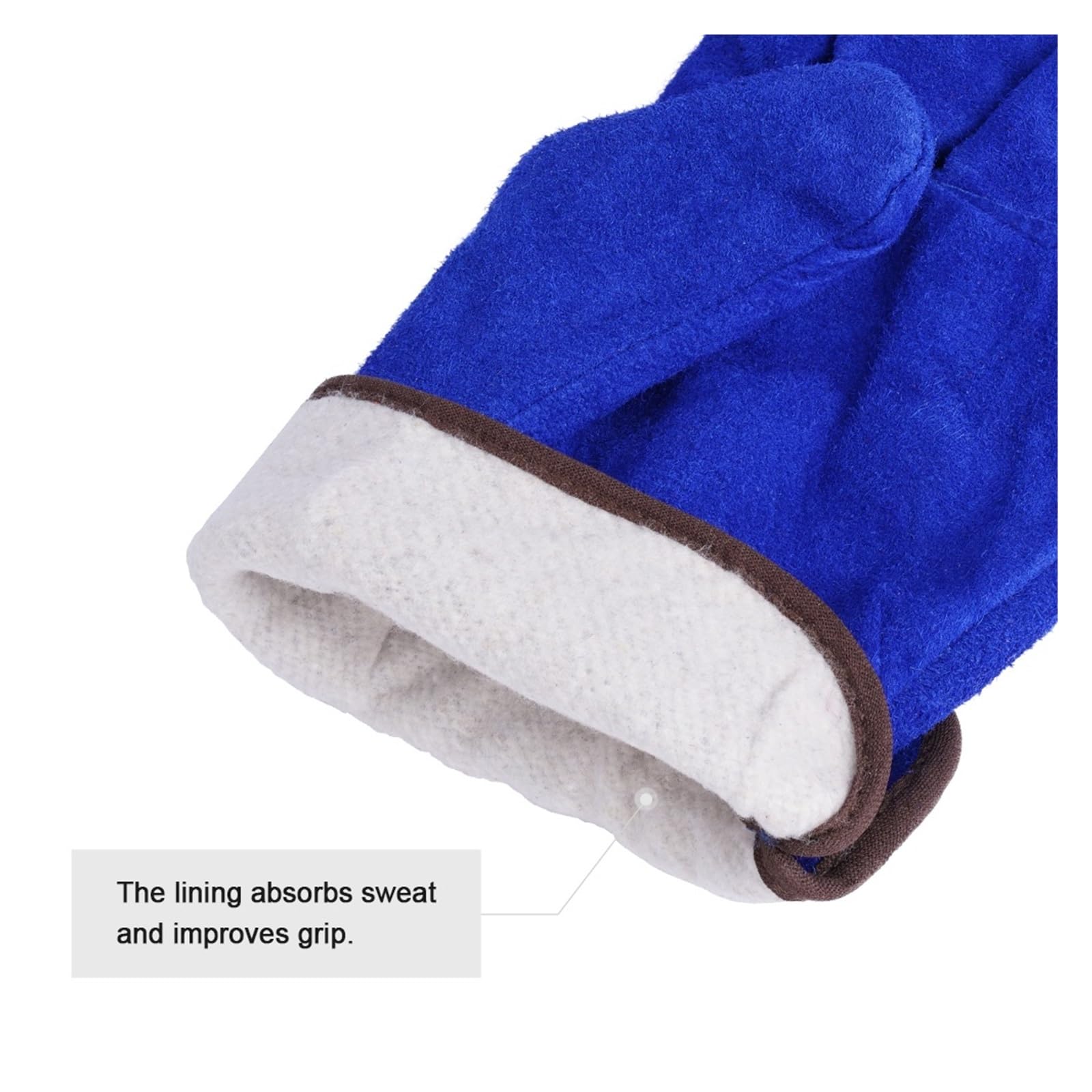 1 Pair Fireproof Welder Gloves Wear-resistant Anti-Heat Work Safety Gloves For Welding Metal Hand Tools