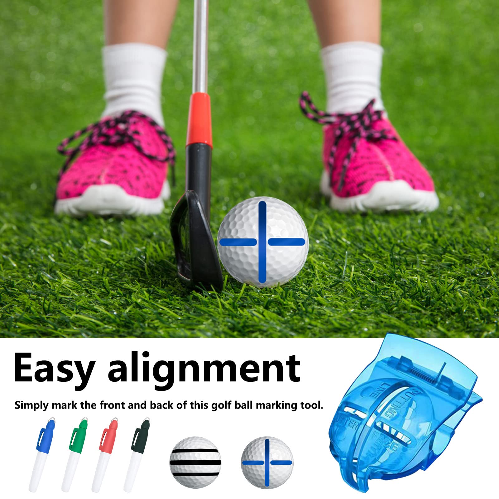Kit de herramientas de marcador de pelota de golf de 8 piezas
