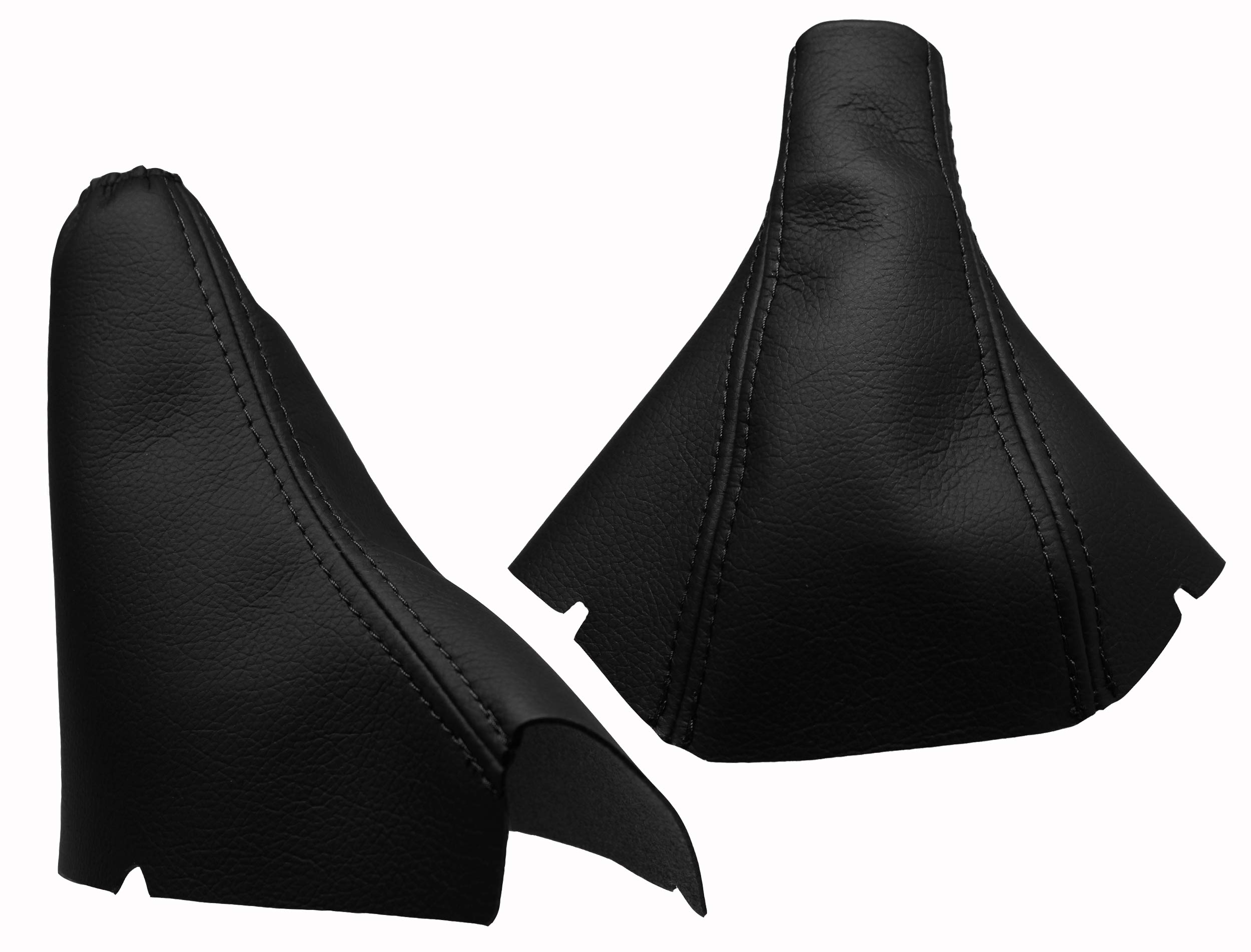 Funda para Palanca de Cambio y Freno Compatible para Volvo S80 I (1998-2006) 100% Piel Color Negro