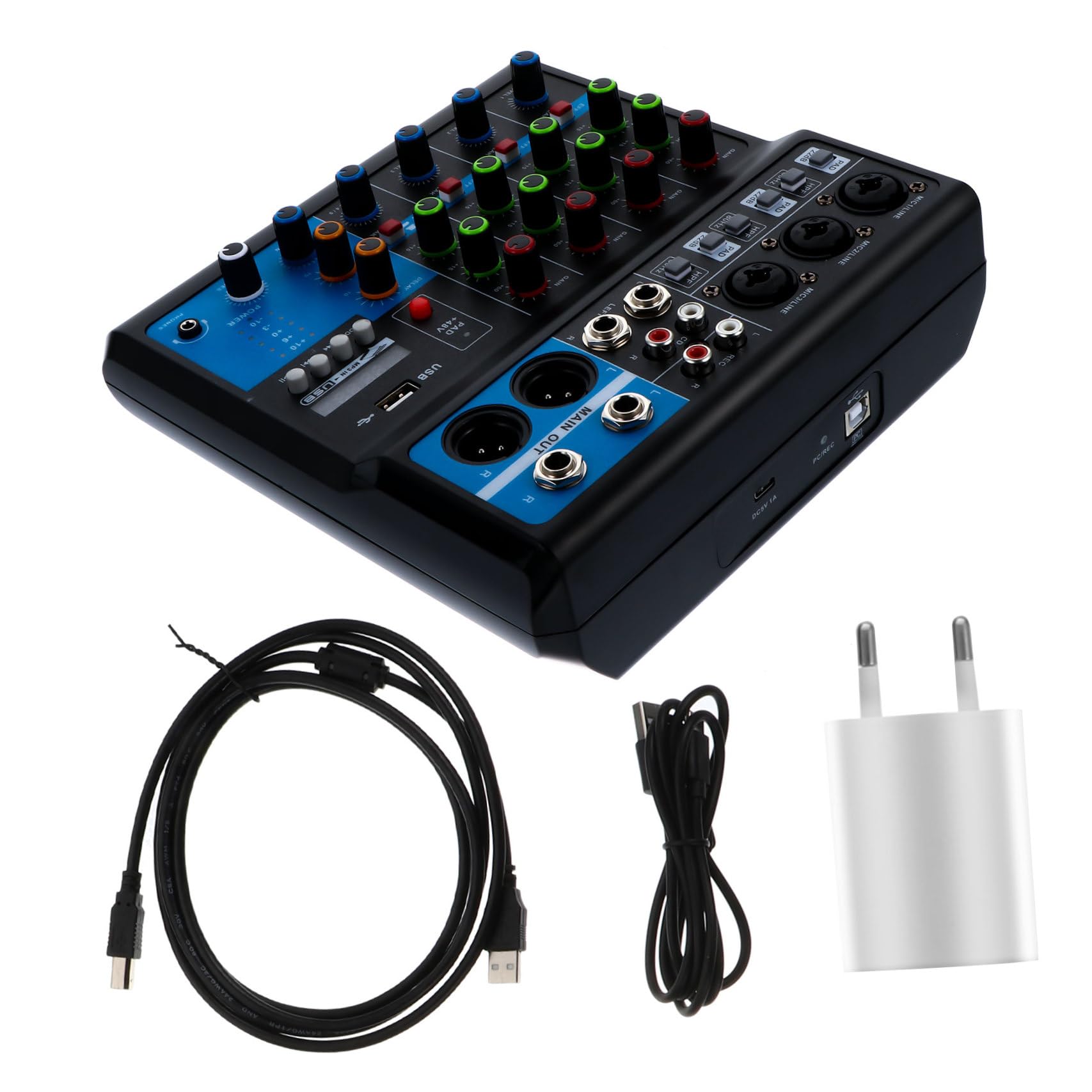 Kisangel 1set Mixer Audio Usb Per Live Streaming Interfaccia Driver Per Registrazione Insegnamento Online