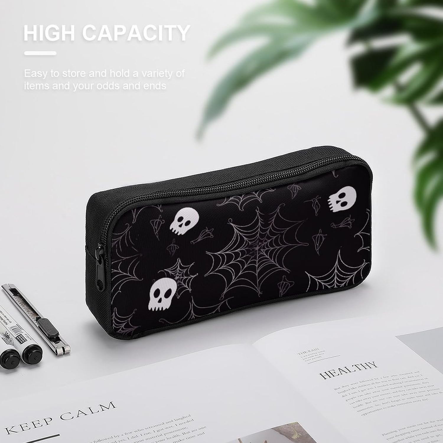 Large Capacity Pencil Case Multi-Purpose Makeup Pouch With Sturdy Zipper image 4