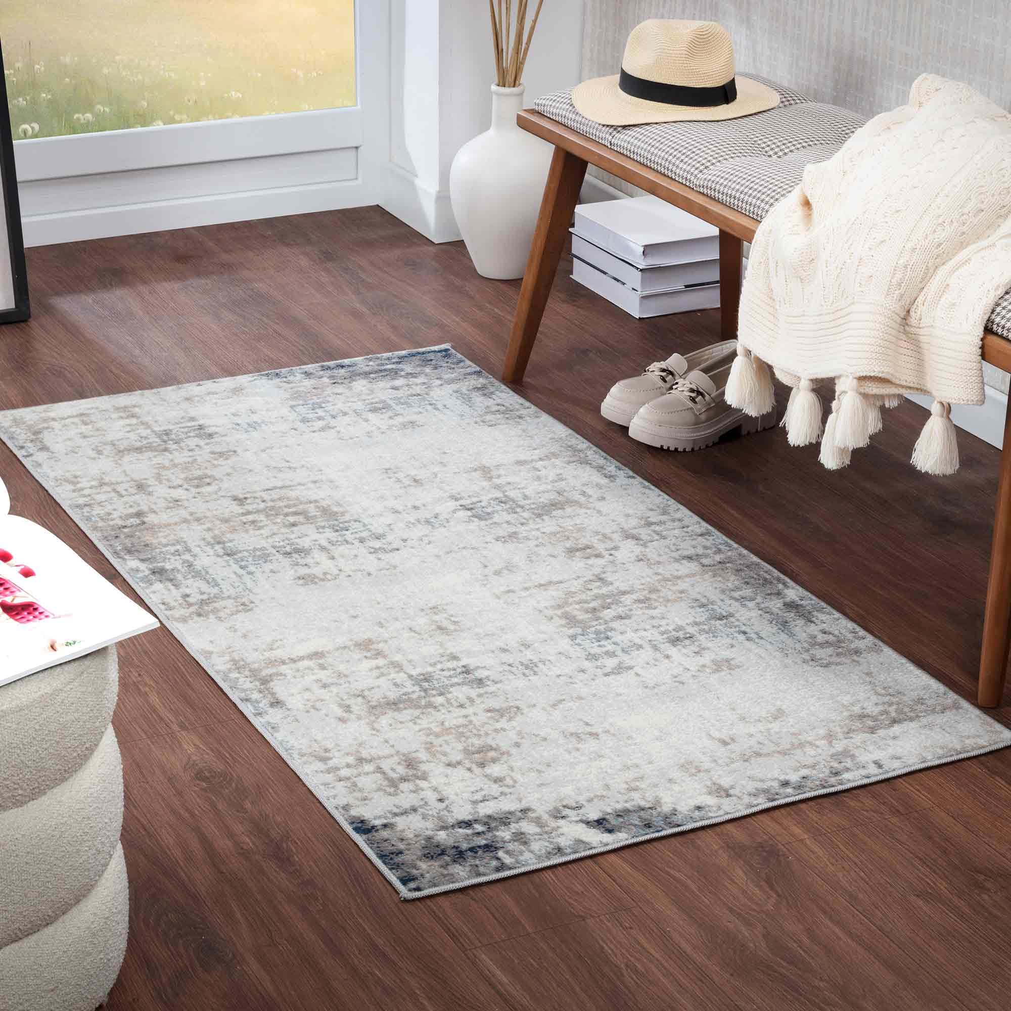 Livabliss Alix Utrecht Abstract Carpet Runner 80x150 cm, Modern Marble Design for Hallway Living Room & Dining Area