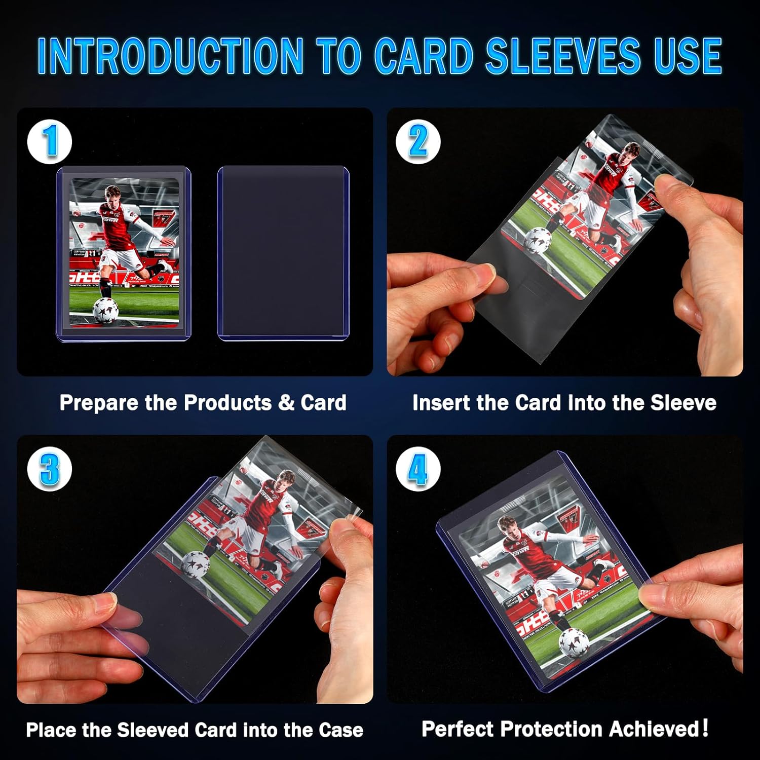 3000 Packs Card Sleeves Hard Plastic Sleeves 3"x 4" Baseball Card Protectors for Trading Sports Game Football Cards