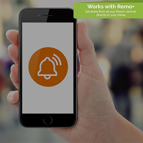 Miniatura 4 de Remo+ Timbre WiFi para interiores, timbre inalámbrico inteligente con control de volumen y múltiples tonos de llamada, conectividad perfecta para