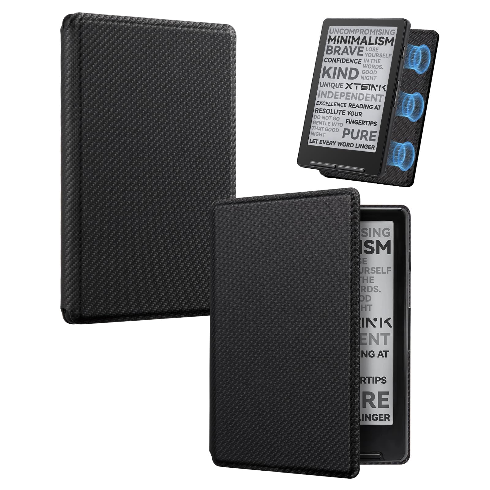 CoBak Magnetic Case for XTEINK X4, Ultra-Lightweight Protective Cover for Xteink X4 E-Reader, Secure Magnetic Attachment(Light Black)