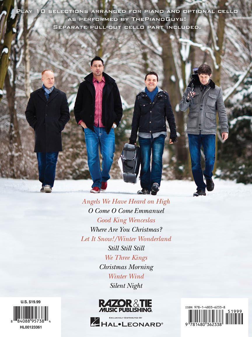 The Piano Guys - A Family Christmas | Piano and Cello Sheet Music Book |10 Holiday Songs for Intermediate Players | Classical Pop Arrangements for Solo or Duet | Christmas Music Book for Home/Stage