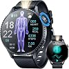 Mens Smartwatch with ECG HRV Fitness Watch: 1.56 Inch AMOLED with Bluetooth Phone Function Smart Watch 24H Heart Rate Blood Pressure Fitness Tracker Pedometer IP67 Waterproof Watch Compatible