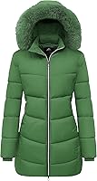 MOERDENG Women's Waterproof Windproof Winter Puffer Jacket - Thick Warm Hooded Down Coat
