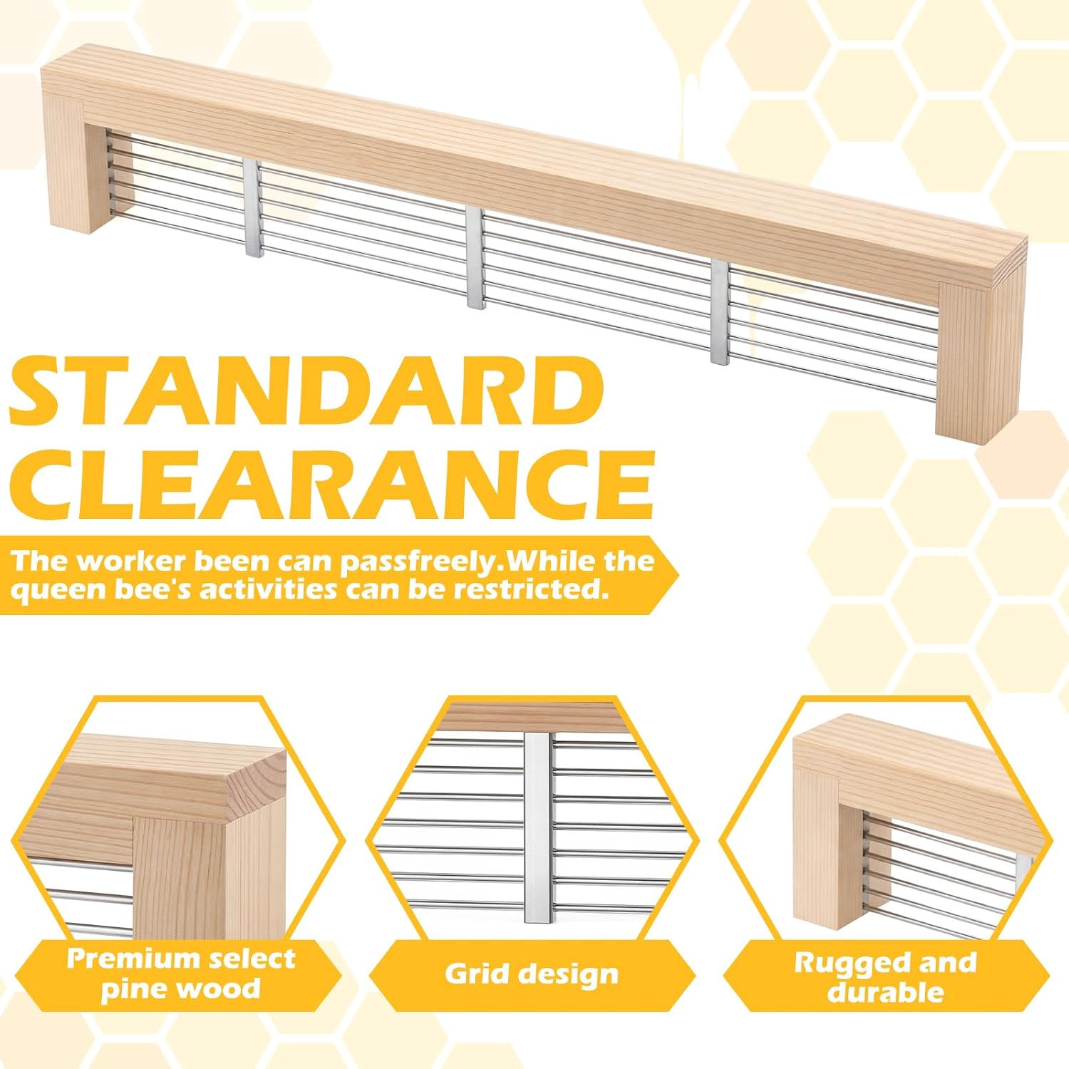 2 Pcs Beehive Entrances Guard 10 Frame Beehives Entrance Reducer