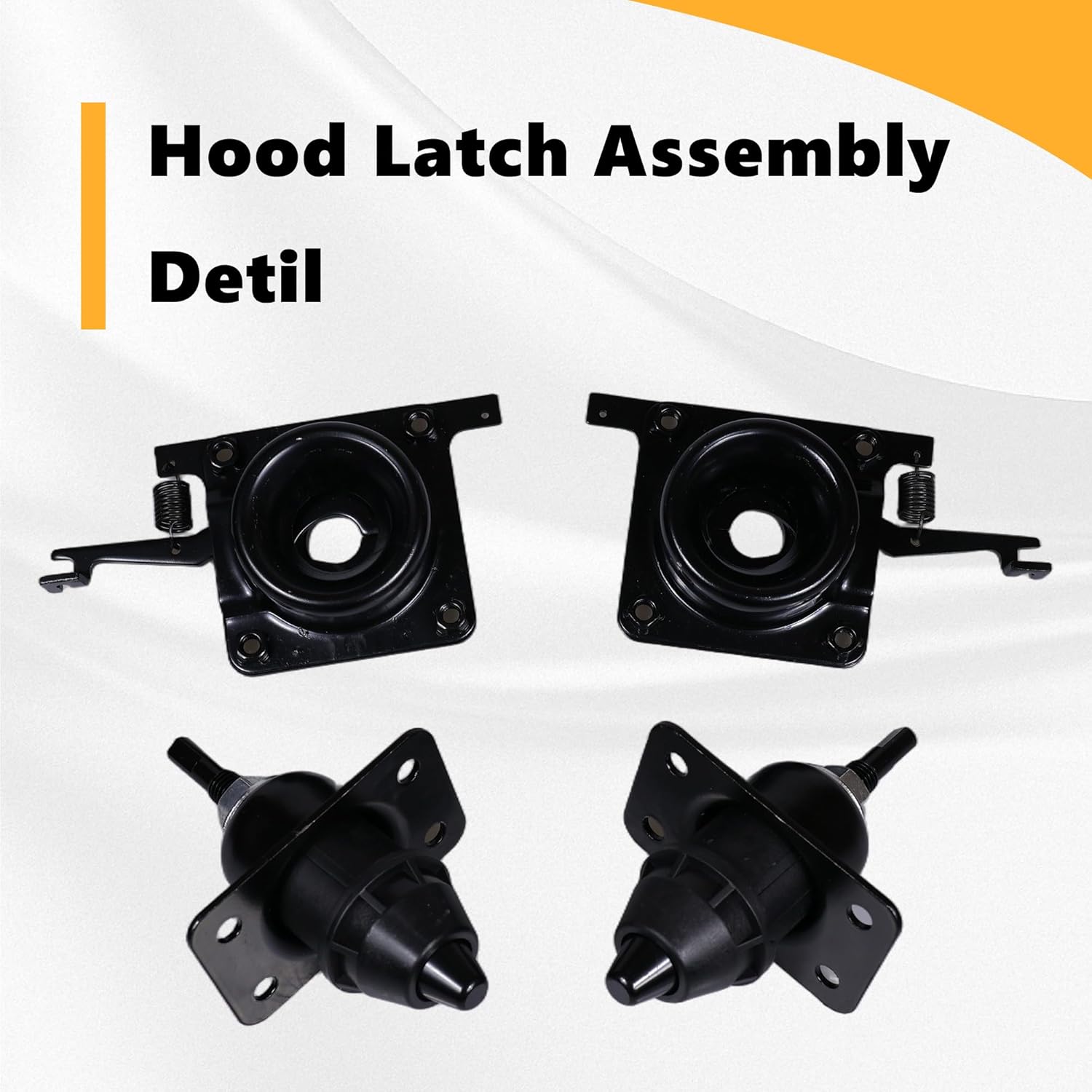4 Pcs Hood Latch Upper Lower Bonnet Lock Hood Release Replacement For Volvo Truck VN VNL 2004-2017 Replace# 20498998 20565619 8074938