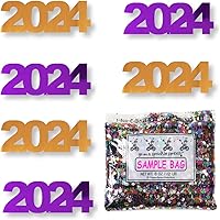 Vista 36 de Confetti Year 2024 Negro, Azul Royal Combo - 2 bolsas de media onza (1 oz)