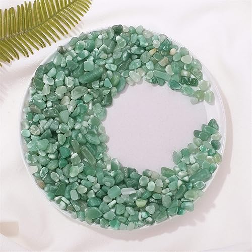 Miniatura 7 de Rocas de gravilla para acuario de aventurina verde de 1 libra, chips de cristal curativo natural caído, piedras preciosas trituradas para fuente de