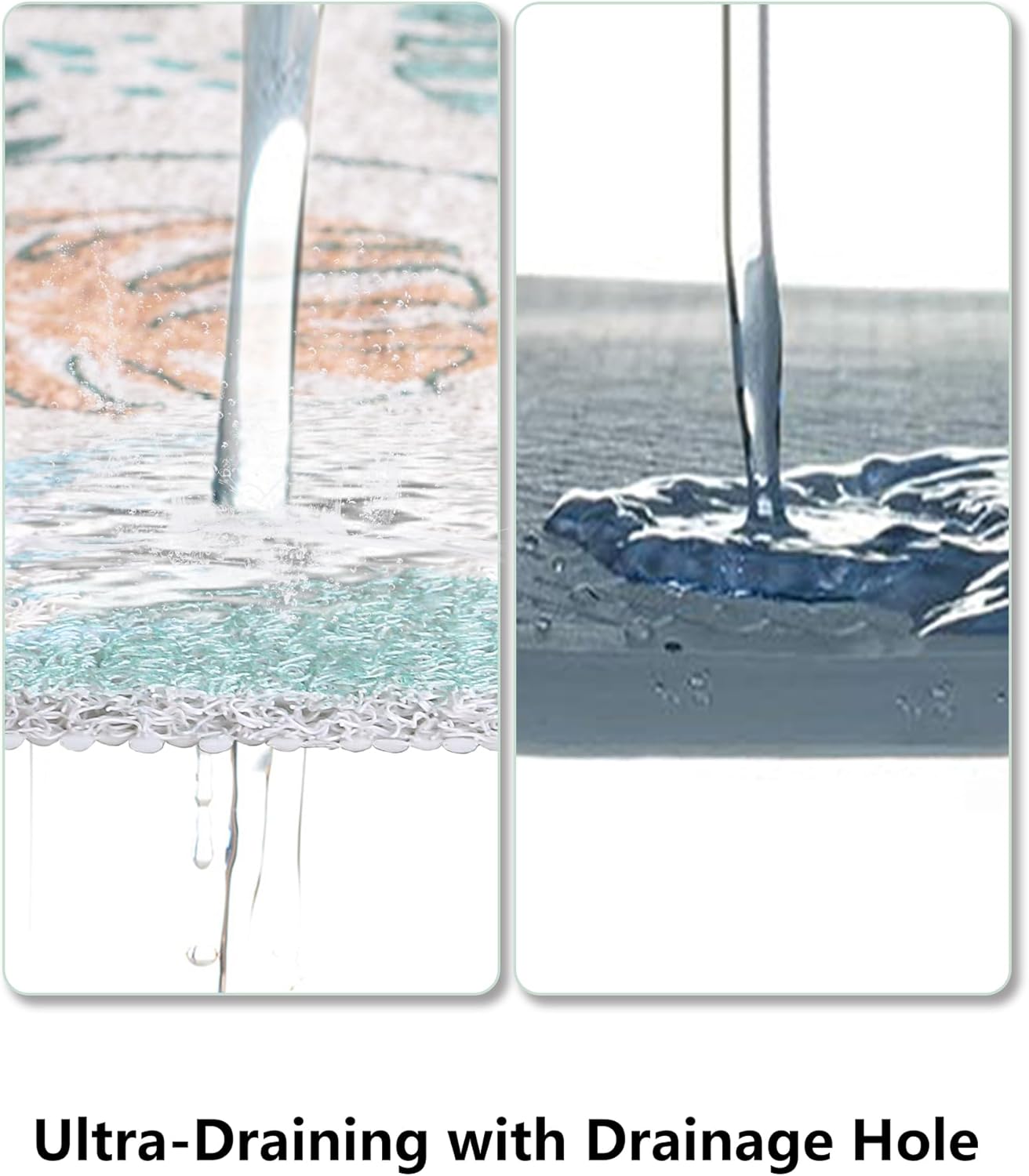 Square Shower Mat, Yonala 24 x 24 Inch Stylish Non Slip Square Bath Mats for Walk in Shower Stall, Soft PVC Loofah Anti Slip Shower Mat for Elderly, Shower Floor Mat for Tile Floor - Image 4