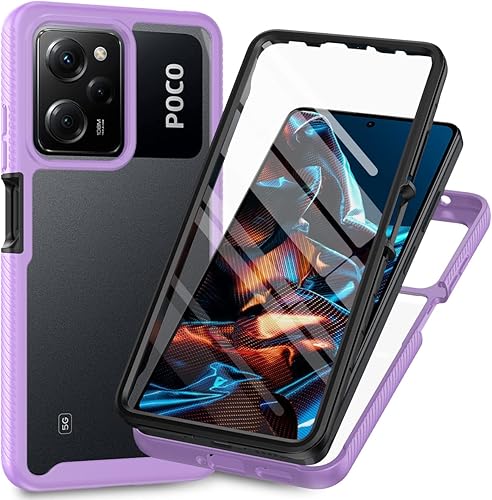 Funda para Xiaomi Redmi Note 12 5G, funda para teléfono con protector de pantalla para Xiaomi Poco X5 5G 22111317PI 22111317PG funda púrpura