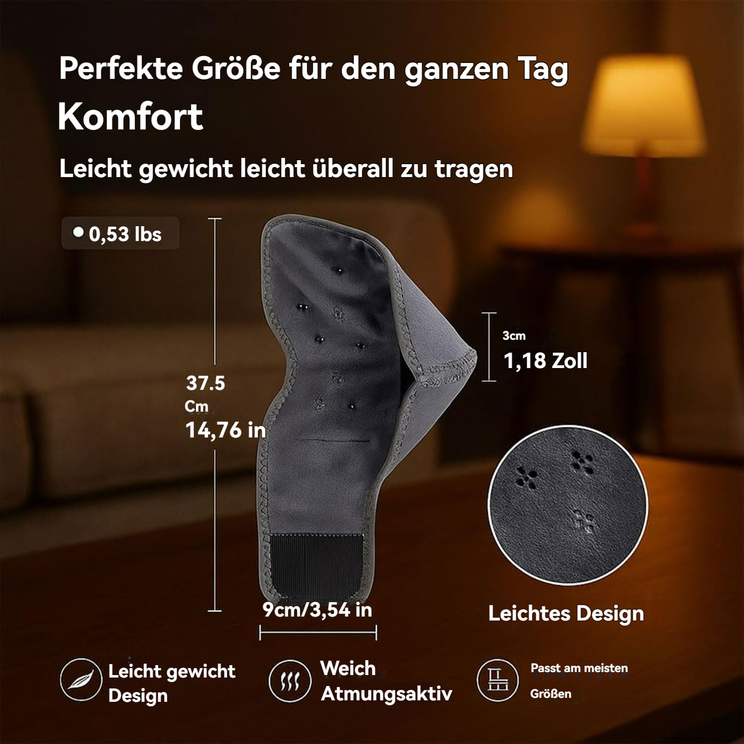Triple Therapy Foot Massager, 3-in-1-Fußmassagegerät, Kabellos und Tragbar, mit 3 Vibrationsmodi und 5 Wärmestufen, für Ferse, Fußgewölbe und Knöchel (Schwarz 3 Ebene * 2)