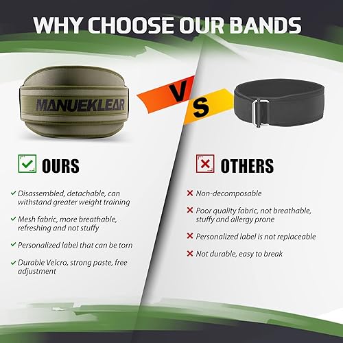 Miniatura 6 de MANUEKLEAR - Cinturón de levantamiento de pesas, cinturón de levantamiento de pesas, soporte de espalda de bloqueo rápido para culturismo, fitness,
