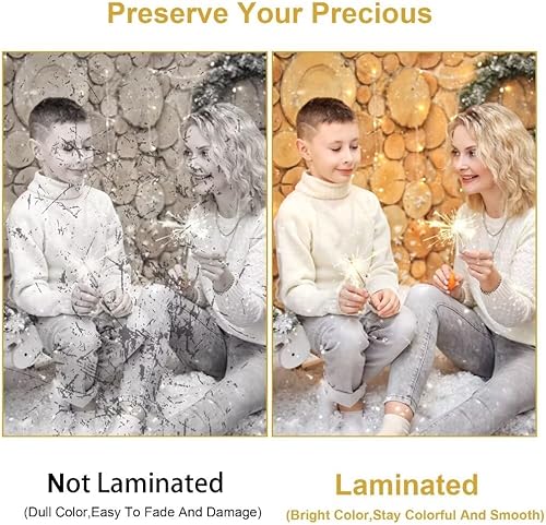 Miniatura 5 de Paquete de 100 hojas de laminación, bolsas de laminación térmica de 3 mil, capacidad para hojas de laminado fotográfico de 6 x 4 pulgadas,