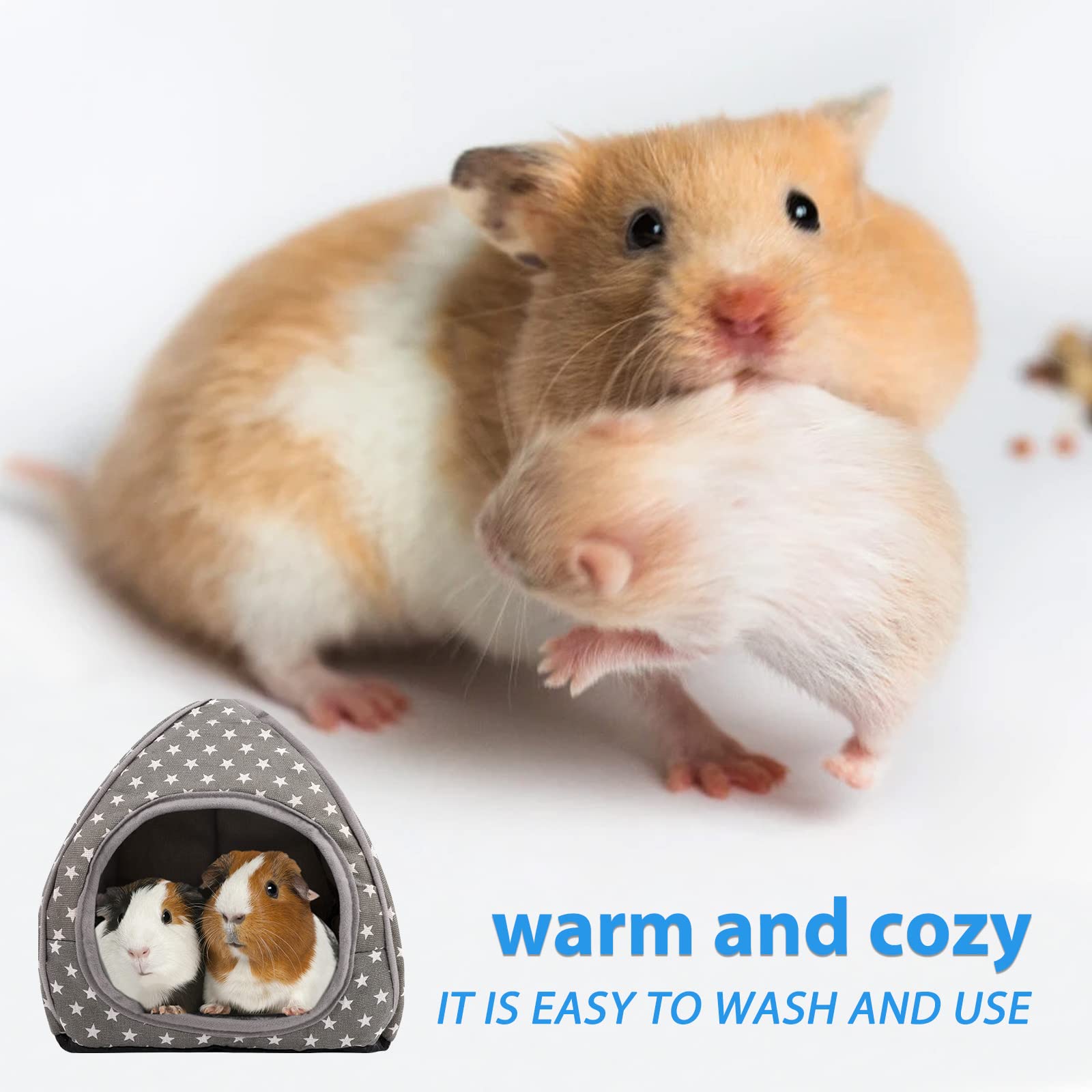 Cuccia Morbida Per Porcellini D'India E Piccoli Animali - Casa Grotta 26x26x26cm, Doppio Uso - Foto 9