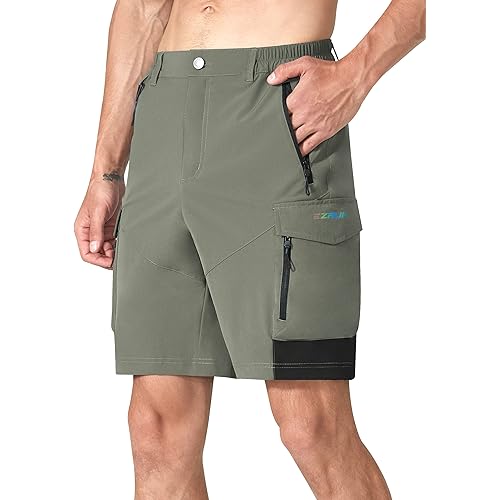 EZRUN Men's Hiking Cargo Shorts Quick Dry Golf Outdoor Casual Travel Shorts with Multi Pocket for Work Camping Fishing Summer