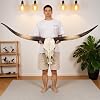 70 Inch Long Horns Skull Head with Cow and Bull Antlers Wall Decor